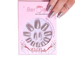 BEROMT Set Of 12 Salon Finish Press On Nail Tip With Application Kit - BFN779BPN image 2