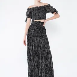 SHOWOFF Printed Top With Skirt Co-Ords-image-30