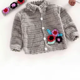 USHA ENTERPRISES Kids Ribbed Woollen Cardigan-picture-28
