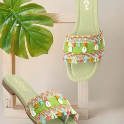 bam bam Women Embellished Open Toe Flats-picture-27