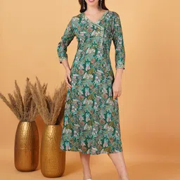 FebQ Women Floral Printed Sequinned Anarkali Kurta-picture-12
