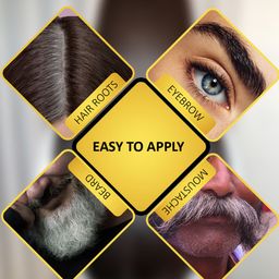 Maxerra Set Of 2 Hair Colour Stick For Beard, Eyebrows & Hair Roots - 4 g Each - Black image 2