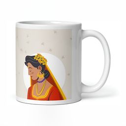Mr UVD White & Cream-Coloured Printed Ceramic Matte Mugs Set of Cups and Mugs-image-9