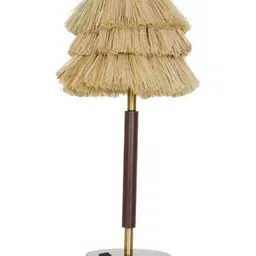 Fos Lighting Brown Textured Metal Contemporary Frusturical Shaped Table Lamp-49