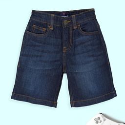 KiddoPanti Boy Washed Denim Denim Shorts-image-74
