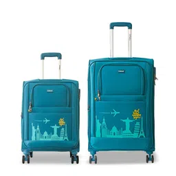 Timus Set Of 2 Salsa Plus Soft Luggage Printed Trolley Bag-51