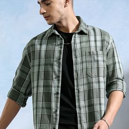 HIGHLANDER Men Opaque Checked Casual Shirt-picture-45