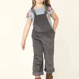 Cherry Crumble Girls Shoulder Straps Sleeveless Dungaree-picture-18
