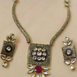 FASHION EMPIRE Brass Gold-Plated Jewellery Set-image-99