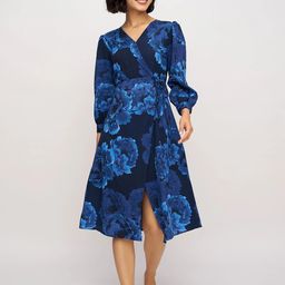 DressBerry Women Floral Print Tie-Ups Crepe Slits Fit & Flare Knee Length Dress-image-46