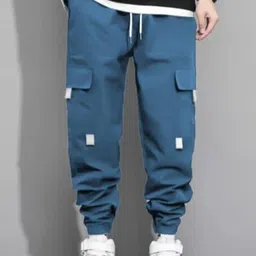 Erenchino Men Mid Rise Cargo Joggers With Four Pockets-image-88