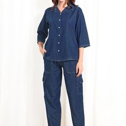 Arela Denim Shirt With Trousers-23