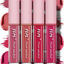 FOPE Set Of 4 Pout Perfect Liquid Lipstick - 4 ml Each - 03-05-08-12-1