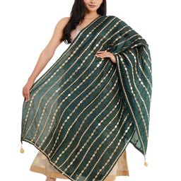 Karthav Fashion Striped Dupatta with Gotta Patti-picture-31