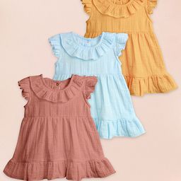 Kidbea Flutter Sleeve Linen A-Line Dress-image-88