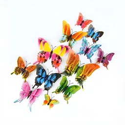 INDIAN ROYALSBlue & Red 3D Butterfly Self Adhesive Wall Sticker-image-54