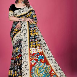 VS MALL Black Silk Cotton Sarees-picture-32