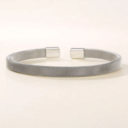 The Roadster Lifestyle Co Men Silver-Plated Cuff Bracelet-image-54
