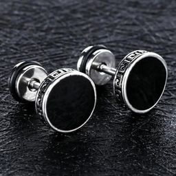 The Roadster Lifestyle Co Silver Plated Circular Studs Earrings-5