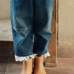 LULU & SKY Girls Straight Fit High-Rise Slash Knee Jeans-image-67