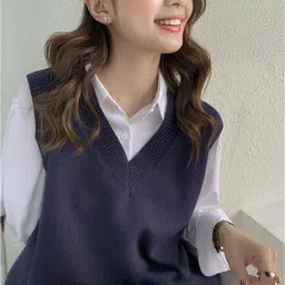 StyleCast Women Woollen Sweater Vest-picture-5