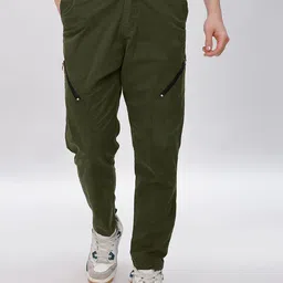 THREE DAYS Men Relaxed Easy Wash Cotton Cargo Trousers-image-36