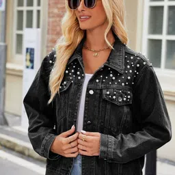 HERE&NOW Spread Collar Denim Jacket-image-19