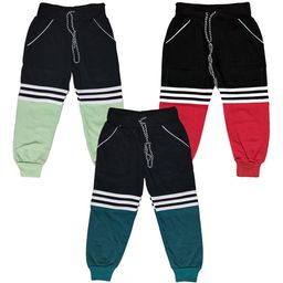 AMNOUR Infants Pack Of 3 Cotton Joggers-image-59