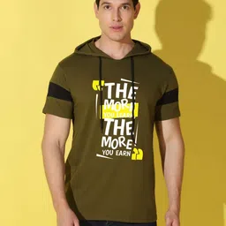 WOOSTRO Men Typography Printed Round Neck Cotton Slim Fit T-shirt-image-24