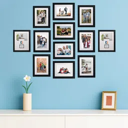 Kuber Industries Black 12 Pieces Wooden Wall Photo Frames-image-29
