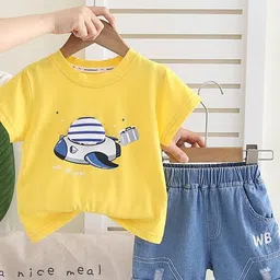 LULU & SKY Boys Printed T-shirt with Shorts-picture-12