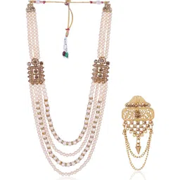 JIYANSHI FASHION Men Gold Jewellery Set-image-93