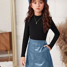 Hikuj Girls Long Sleeves T-Shirt With Skirt-image-45