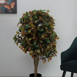 ARICK DECOR Red 1 Pieces Ficus Artificial Plant With Pot-image-9