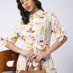 R&B Women Cotton Printed Shirt Dress-picture-3