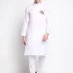 PulseIQ Men Ethnic Motifs Printed Regular Kurta with Pyjamas-16
