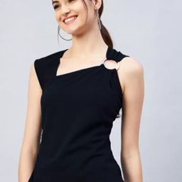 IUGA Women Tube Solid Square Neck Top-image-0