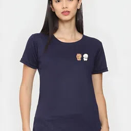 SZN Women Printed Applique T-shirt-image-73