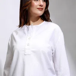 Tokyo Talkies Women Solid Round Neck Cotton Top-picture-13