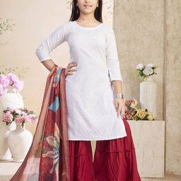 Aarika Girls Embroidered Round Neck Kurta-picture-23