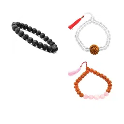 Divine souvenirs Unisex Set Of 3 Artificial Beaded Elasticated Bracelets-picture-3