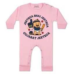 arvesa Jeetega Bhai Jeetega Gujarat Jeetega Printed Baby Rompers-picture-19