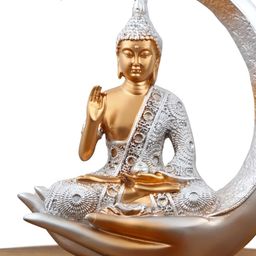 INTERNATIONAL GIFT Silver-Toned Buddha Idol Showpiece-image-11
