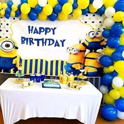 Solid Minion Theme Birthday Party Decorations Balloon Garland Combo Pack Of 62 Balloon-image-28