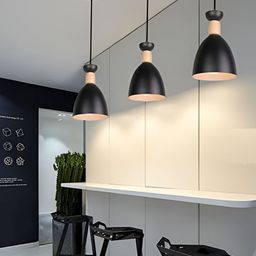 KINIS Black & Brown Aluminium Bell Ceiling Lamp-image-80