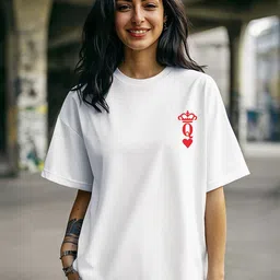 Bewakoof Drop-Shoulder Sleeves Oversized Pure Cotton T-shirt-image-76