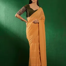 Maroosh Striped Tasseled Saree-picture-28