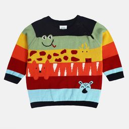 MINI KLUB Boys Self Design Cotton Full Sleeves Pullover-picture-48