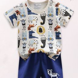 FOREVER FRIDAY Boys Printed Short Sleeves T-shirt With Shorts-picture-28