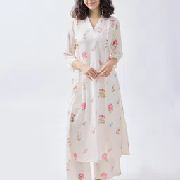 KALINI Floral Print Fit & Flare Midi Dress-picture-18